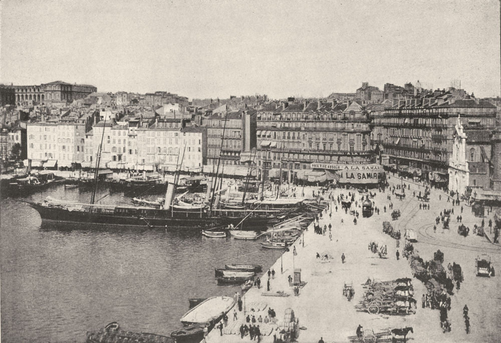BOUCHES- DU- RHÔNE. Marseille. Quai de Fraternité 1895 old antique print